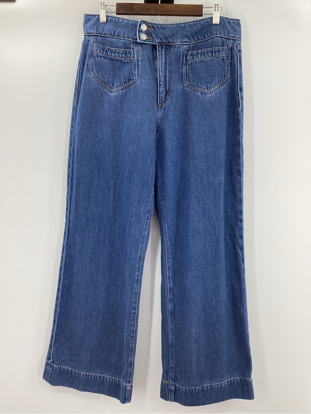 LOFT The Wide-Leg Jeans in Medium Blue